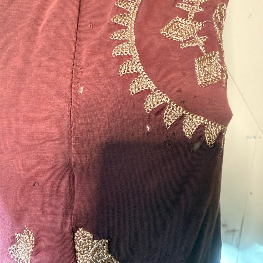 POL Plum Embroidered Boho Mini Dress - Picture 9 of 10